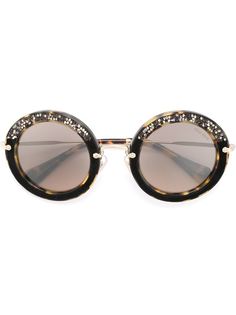 солнцезащитные очки в круглой оправе Miu Miu Eyewear