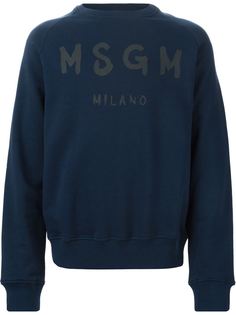 толстовка с принтом логотипа   MSGM