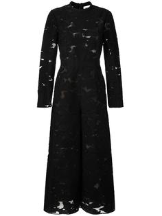 semi sheer wide leg jumpsuit Self-Portrait