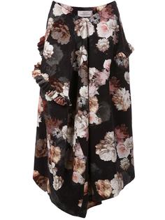 floral print asymmetric skirt Preen By Thornton Bregazzi