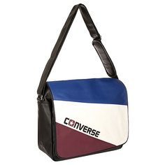 Сумка через плечо Converse Flap Messenger Tricolor Black/White/Blue/Burgundy