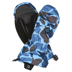 Варежки сноубордические детские Burton Profile Mitt Blu Stl Dark Hntr Camo