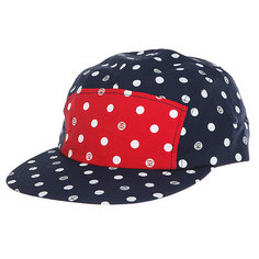 Бейсболка с прямым козырьком женская Stussy Dot Camp Cap Navy