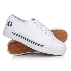 Кеды кроссовки низкие женские Fred Perry Phoenix Flatform Heavy Canvas White