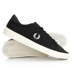 Кеды кроссовки низкие Fred Perry Spencer Herringbone Knit/Suede Black
