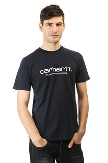 Футболка Carhartt Wip Script Navy/White