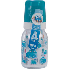 Бутылочка тритановая (BPA 0%) с сил. соской, 120 мл. 3+, Canpol Babies, бирюзовый