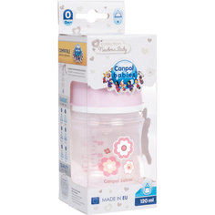 Бутылочка PP EasyStart с широким горлышком антиколиковая, 120 мл, 0+ Newborn baby, Canpol Babies, розовый
