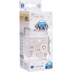 Бутылочка PP EasyStart с широким горлышком антиколиковая, 120 мл, 0+ Newborn baby, Canpol Babies, белый