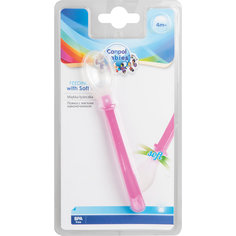 Ложка для кормления мягкая 4+, Canpol Babies, розовый