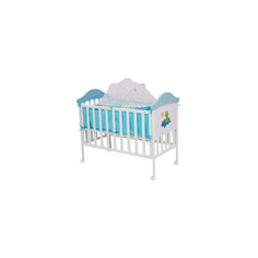 Металлическая кроватка SLEEPY COMPACT, Babyhit, белый/голубой
