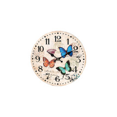 Часы настенные "Разноцветные бабочки", диаметр 34 см Белоснежка