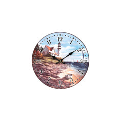 Часы настенные "На берегу моря", диаметр 34 см Белоснежка