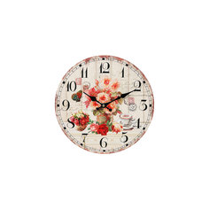 Часы настенные "Розы и кофе", диаметр 34 см Белоснежка