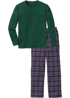 Пижама (темно-зеленый в клетку) Bonprix