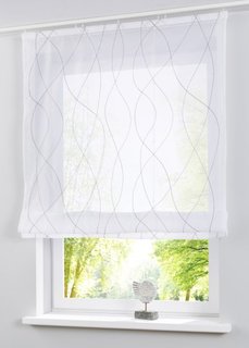 Римская штора Джетте, Шина с лентой велкро (белый/серый) Bonprix