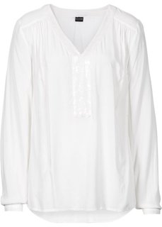 Блузка с пайетками (красный) Bonprix