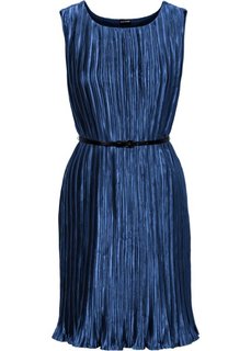 Плиссированное платье + ремень (2 изд.) (ягодный) Bonprix