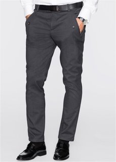 Брюки-стретч Regular Fit Tapered (антрацитовый) Bonprix