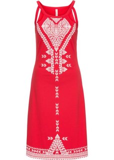 Платье из плотного материала под неопрен (черный/кремовый) Bonprix