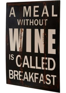 Декоративная табличка Без вина (серый) Bonprix