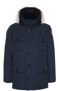 Пуховый бомбер Banff с капюшоном Canada Goose