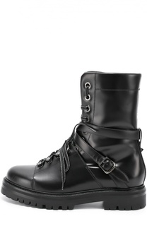 Кожаные байкеры Combat Rockstud на массивной подошве Valentino