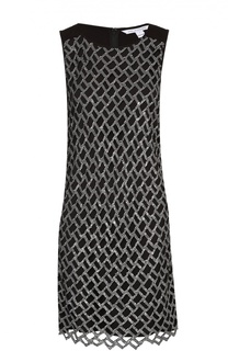 Платье прямого кроя без рукавов с вышивкой пайетками Diane Von Furstenberg