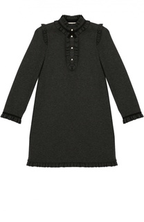 Платье прямого кроя с оборками Gucci