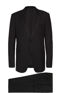 Шерстяной смокинг с остроконечными лацканами Armani Collezioni
