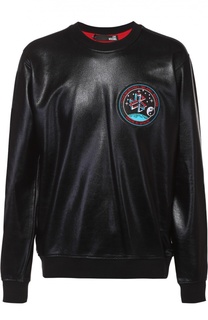 Хлопковый свитшот с нашивкой Moschino
