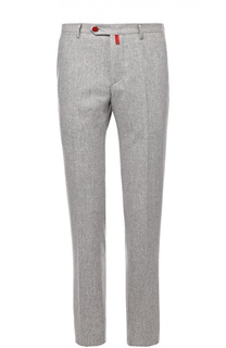 Шерстяные брюки прямого кроя Kiton