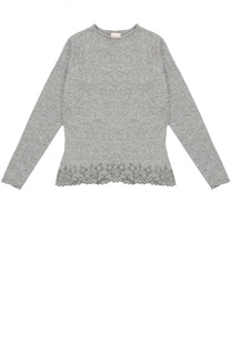 Пуловер с круглым вырезом и длинным рукавом Kuxo Cashmere