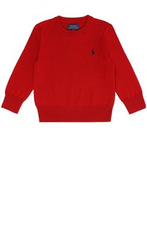 Шерстяной джемпер с логотипом бренда Polo Ralph Lauren