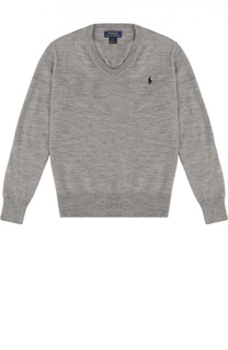 Шерстяной джемпер с логотипом бренда Polo Ralph Lauren