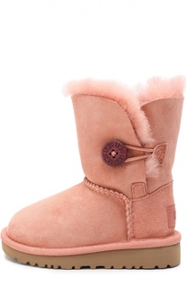 Замшевые полусапоги с пуговицей UGG Australia