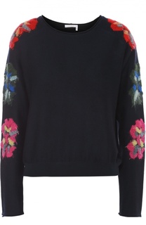 Пуловер с круглым вырезом и цветочной вышивкой Chloé