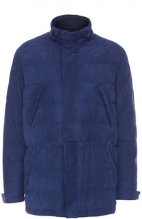 Кожаный пуховик Icer с воротником-стойкой Loro Piana