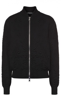 Бомбер с фактурной отделкой и карманами Alexander McQueen