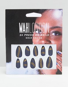 Накладные ногти WAH London &amp; ASOS - Chain Mail - Синий