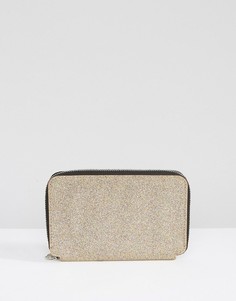 Большой кошелек на молнии с блестками Monki - Мульти