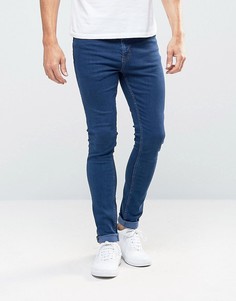 Темно-синие супероблегающие джинсы New Look - Синий