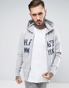 Серый худи с принтом New York Hilfiger Denim - Серый