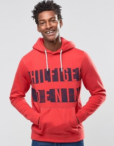 Красное худи с логотипом Hilfiger Denim - Красный