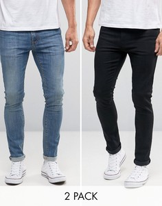 2 пары джинсов скинни (черные и синие) ASOS - СКИДКА 15 - Мульти