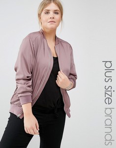 Сатиновая куртка‑пилот New Look Plus - Бежевый