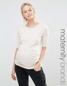 Топ для беременных в рубчик New Look Maternity - Бежевый