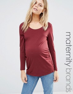 Лонгслив для беременных с круглым вырезом New Look Maternity - Красный