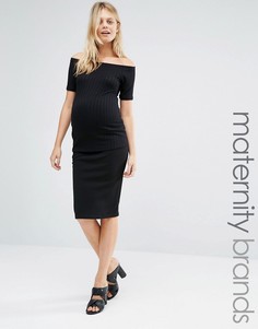 Облегающая юбка миди для беременных New Look Maternity - Черный