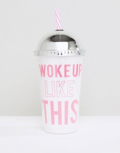 Чашка с соломкой I Woke Up Like This New Look - Розовый
